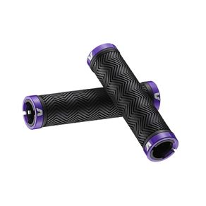 [190000063] PUÑOS LIV SOLE-O MTB BLACK GRIP W/ PURPLE DOUBLE LOCK-ON
