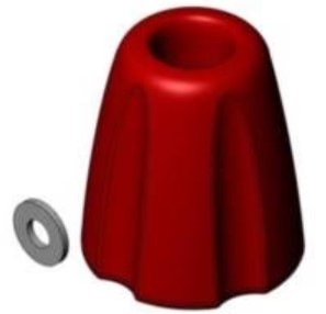 [8880766] REPUESTO YAKIMA FRONTLOADER KNOB W/ NUT, SQUARE THREAD