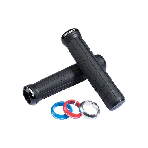 [190000167] PUÑOS GIANT GIANT SWAGE SINGLE LOCK-ON GRIP BLACK/SILVER